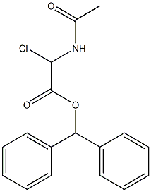 Acetylaminochloroacetic acid diphenylmethyl ester Structure