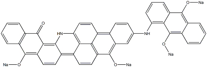 15,16-Dihydro-3-[9,10-di(sodiooxy)-1-anthrylamino]-5,10-bis(sodiooxy)anthra[2,1,9-mna]naphth[2,3-h]acridin-15-one 구조식 이미지