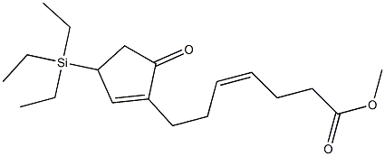 (4Z)-7-[4-(Triethylsilyl)-1-oxo-2-cyclopenten-2-yl]-4-heptenoic acid methyl ester Structure