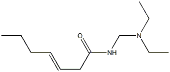 N-[(Diethylamino)methyl]-3-heptenamide 구조식 이미지