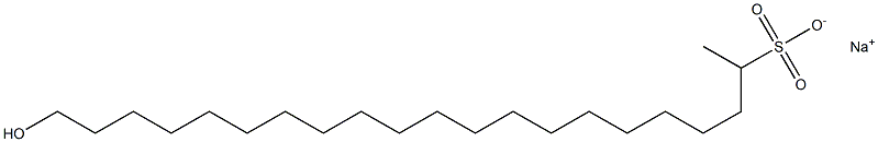 21-Hydroxyhenicosane-2-sulfonic acid sodium salt Structure