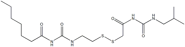1-Heptanoyl-3-[2-[[(3-isobutylureido)carbonylmethyl]dithio]ethyl]urea 구조식 이미지