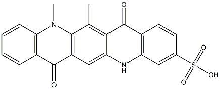 5,7,12,14-Tetrahydro-12,13-dimethyl-7,14-dioxoquino[2,3-b]acridine-3-sulfonic acid 구조식 이미지