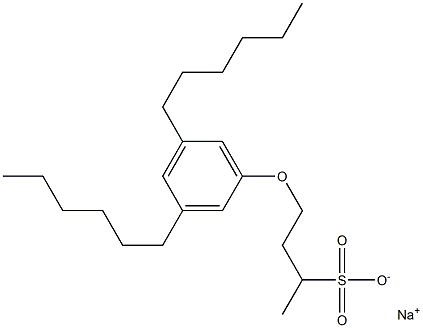 4-(3,5-Dihexylphenoxy)butane-2-sulfonic acid sodium salt 구조식 이미지