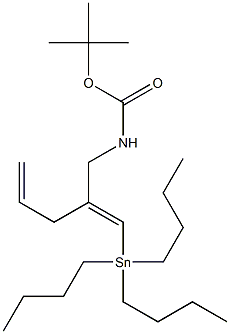 2-[(E)-(Tributylstannyl)methylene]-N-(tert-butoxycarbonyl)-4-penten-1-amine Structure