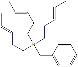 Tri(3-pentenyl)benzylaminium Structure