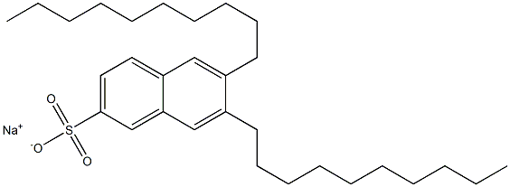 6,7-Didecyl-2-naphthalenesulfonic acid sodium salt 구조식 이미지