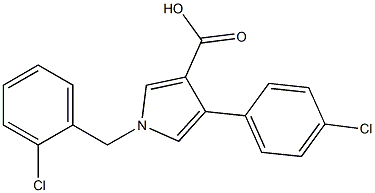 1-(2-Chlorobenzyl)-4-(4-chlorophenyl)-1H-pyrrole-3-carboxylic acid 구조식 이미지