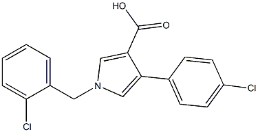 1-(2-Chlorobenzyl)-4-(4-chlorophenyl)-1H-pyrrole-3-carboxylic acid Structure