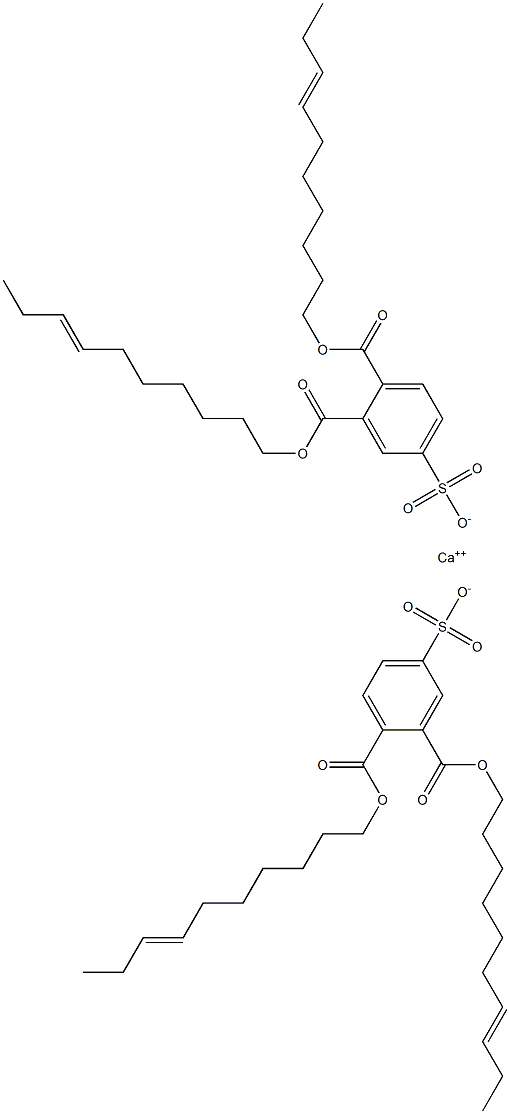 Bis[3,4-di(7-decenyloxycarbonyl)benzenesulfonic acid]calcium salt 구조식 이미지