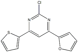 2-Chloro-4-(2-furanyl)-6-(2-thienyl)pyrimidine Structure