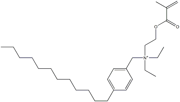 4-Dodecyl-N,N-diethyl-N-[2-[(2-methyl-1-oxo-2-propenyl)oxy]ethyl]benzenemethanaminium Structure