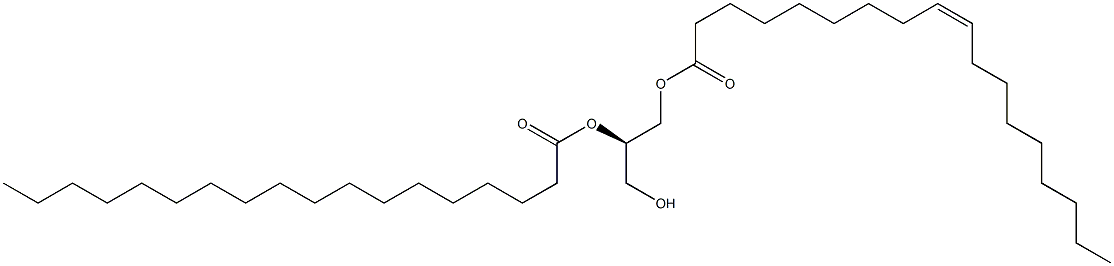 [R,(+)]-1-O-Oleoyl-2-O-stearoyl-D-glycerol Structure