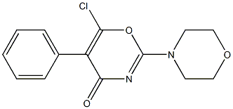 2-Morpholino-5-phenyl-6-chloro-4H-1,3-oxazin-4-one 구조식 이미지