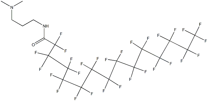 N-[3-(Dimethylamino)propyl]-2,2,3,3,4,4,5,5,6,6,7,7,8,8,9,9,10,10,11,11,12,12,13,13,14,14,15,15,15-nonacosafluoropentadecanamide 구조식 이미지