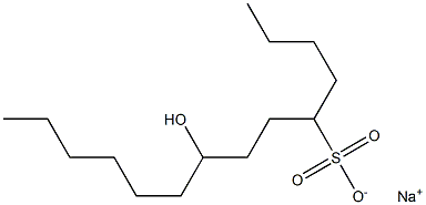 8-Hydroxytetradecane-5-sulfonic acid sodium salt Structure