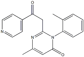 2-[2-Oxo-2-(4-pyridyl)ethyl]-3-(2-methylphenyl)-6-methylpyrimidin-4(3H)-one Structure