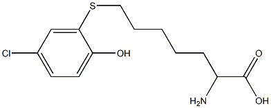 2-Amino-7-(5-chloro-2-hydroxyphenylthio)heptanoic acid Structure