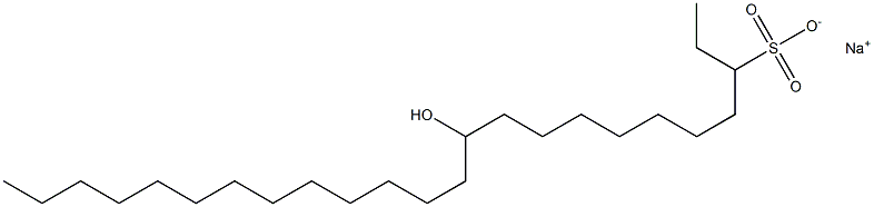11-Hydroxytetracosane-3-sulfonic acid sodium salt Structure