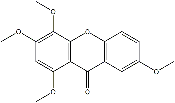 1,3,4,7-Tetramethoxyxanthone 구조식 이미지