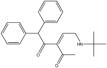 3-(2-tert-Butylaminoethylidene)-1,1-diphenylpentane-2,4-dione 구조식 이미지