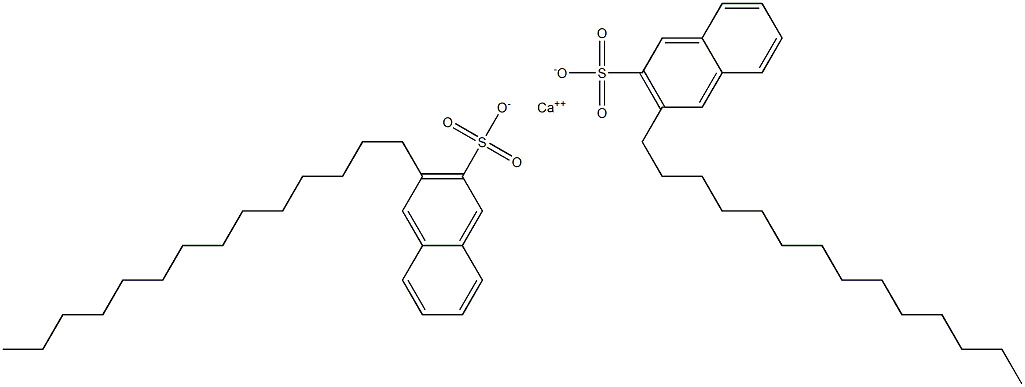 Bis(3-tetradecyl-2-naphthalenesulfonic acid)calcium salt Structure