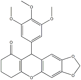 6,8,9,10-Tetrahydro-10-(3,4,5-trimethoxyphenyl)-7H-1,3-dioxolo[4,5-b]xanthen-9-one 구조식 이미지