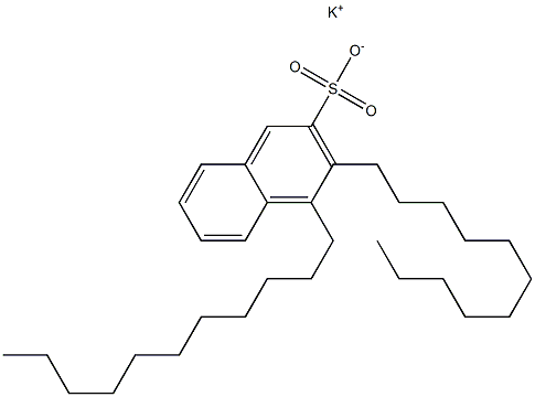 3,4-Diundecyl-2-naphthalenesulfonic acid potassium salt Structure
