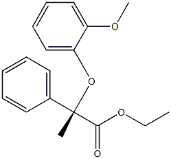 [S,(+)]-2-(o-Methoxyphenoxy)-2-phenylpropionic acid ethyl ester 구조식 이미지