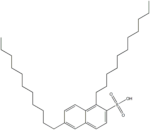1,6-Diundecyl-2-naphthalenesulfonic acid Structure
