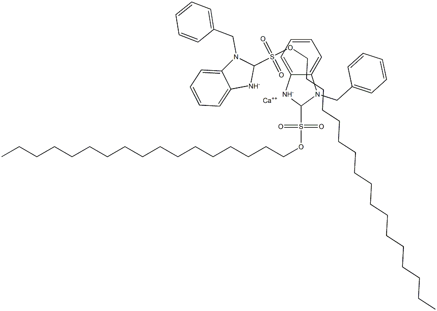 Bis(1-benzyl-2,3-dihydro-2-heptadecyl-1H-benzimidazole-2-sulfonic acid)calcium salt Structure