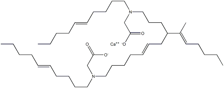 Bis[N,N-di(5-decenyl)glycine]calcium salt Structure