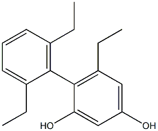 5-Ethyl-4-(2,6-diethylphenyl)benzene-1,3-diol 구조식 이미지