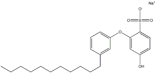 5-Hydroxy-3'-undecyl[oxybisbenzene]-2-sulfonic acid sodium salt 구조식 이미지