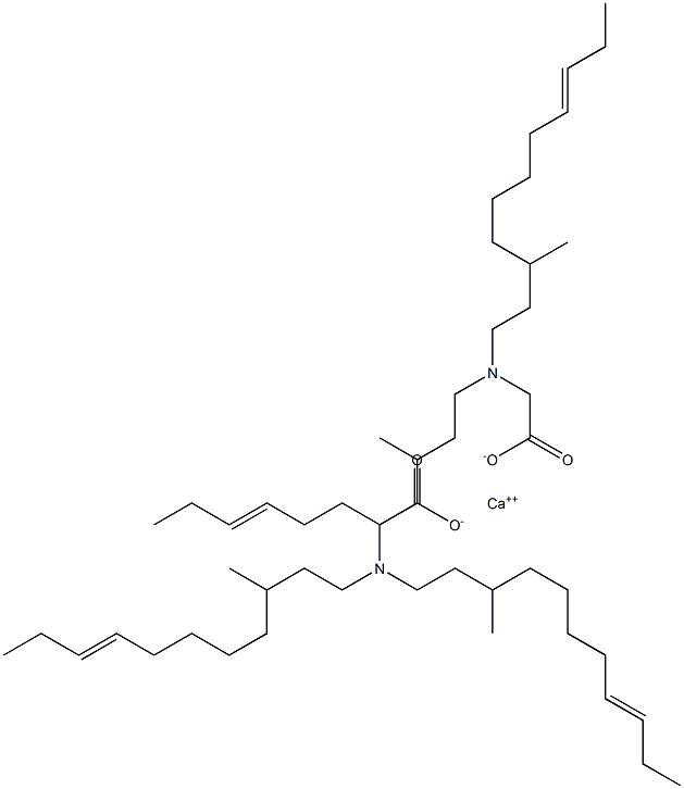 Bis[N,N-bis(3-methyl-8-undecenyl)glycine]calcium salt 구조식 이미지