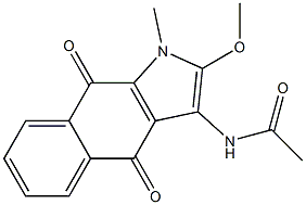 N-[(4,9-Dihydro-1-methyl-4,9-dioxo-2-methoxy-1H-benz[f]indol)-3-yl]acetamide 구조식 이미지