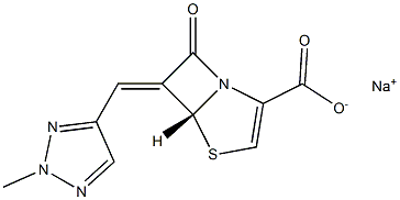 (5R,6Z)-6-[[2-Methyl-2H-1,2,3-triazol-4-yl]methylene]-7-oxo-4-thia-1-azabicyclo[3.2.0]hept-2-ene-2-carboxylic acid sodium salt 구조식 이미지