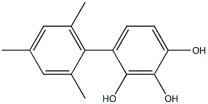 4-(2,4,6-Trimethylphenyl)benzene-1,2,3-triol Structure