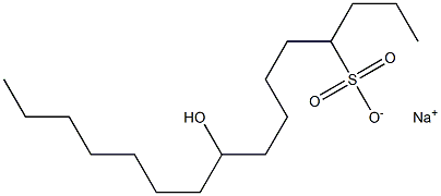 9-Hydroxyhexadecane-4-sulfonic acid sodium salt 구조식 이미지