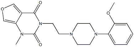 1-Methyl-3-[2-[4-(2-methoxyphenyl)piperazin-1-yl]ethyl]furo[3,4-d]pyrimidine-2,4(1H,3H)-dione 구조식 이미지