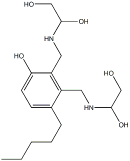 2,3-Bis[[(1,2-dihydroxyethyl)amino]methyl]-4-pentylphenol Structure