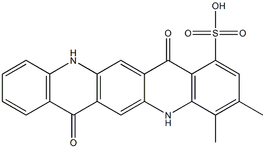 5,7,12,14-Tetrahydro-3,4-dimethyl-7,14-dioxoquino[2,3-b]acridine-1-sulfonic acid 구조식 이미지