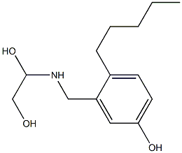 3-[(1,2-Dihydroxyethyl)aminomethyl]-4-pentylphenol Structure