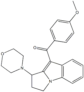 2,3-Dihydro-9-(4-methoxybenzoyl)-1-morpholino-1H-pyrrolo[1,2-a]indole Structure