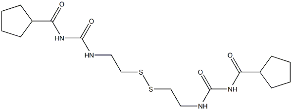 1,1'-[Dithiobis(2,1-ethanediyl)]bis(3-(cyclopentylcarbonyl)urea) 구조식 이미지