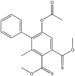 5-Acetoxy-3-methyl-4-phenylthiophthalic acid dimethyl ester 구조식 이미지