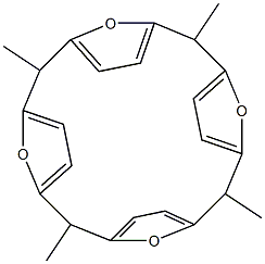 5,10,15,20-Tetramethyl-1,4:6,9:11,14:16,19-tetraepoxycycloicosa-1,3,6,8,11,13,16,18-octaene 구조식 이미지