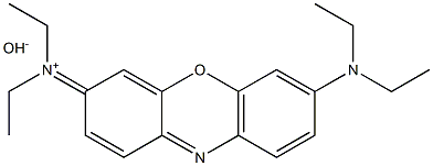 N-(7-Diethylamino-3H-phenoxazin-3-ylidene)-N,N-diethylammonium hydroxide 구조식 이미지