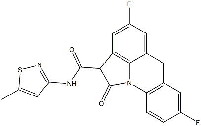 4,8-Difluoro-N-(5-methyl-3-isothiazolyl)-1,2-dihydro-1-oxo-6H-pyrrolo[3,2,1-de]acridine-2-carboxamide 구조식 이미지