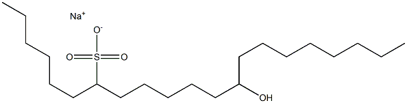 13-Hydroxyhenicosane-7-sulfonic acid sodium salt Structure